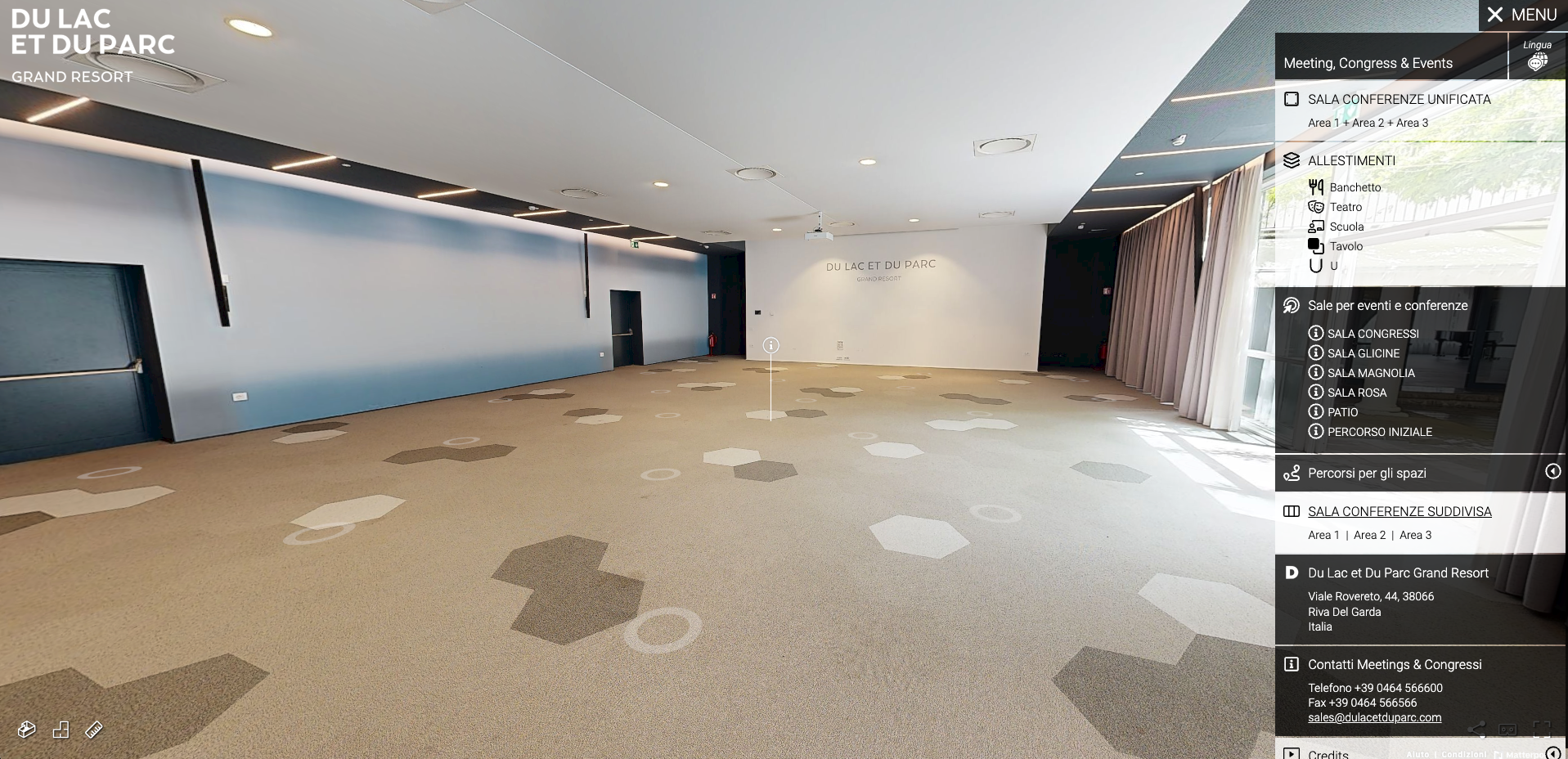 Virtual Tour delle Sale